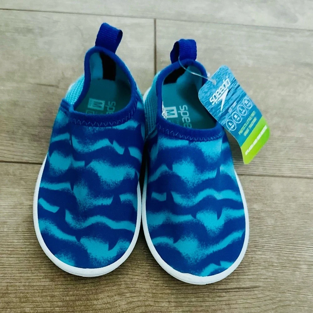 Speedo Toddler Boys Splash And Sun Bootie Scuba Blue Water Shoes size medium new